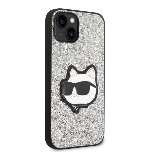 iTok webáruház - Karl Lagerfeld Karl Lagerfeld KLHCP14MG2CPS Glitter Choupette kemény tok iPhone 14 Plus készülékhez – ezüst 4 Karl Lagerfeld KLHCP14MG2CPS iPhone 14 Plus 6.7" silver/silver hardcase Glitter Choupette Patch