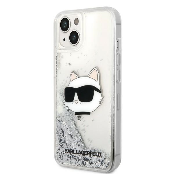 iTok webáruház - Karl Lagerfeld Karl Lagerfeld Liquid Glitter Choupette Head tok iPhone 14 Plus készülékhez 2 Karl Lagerfeld KLHCP14MLNHCCS iPhone 14 Plus 6.7" silver/silver hardcase Glitter Choupette Head