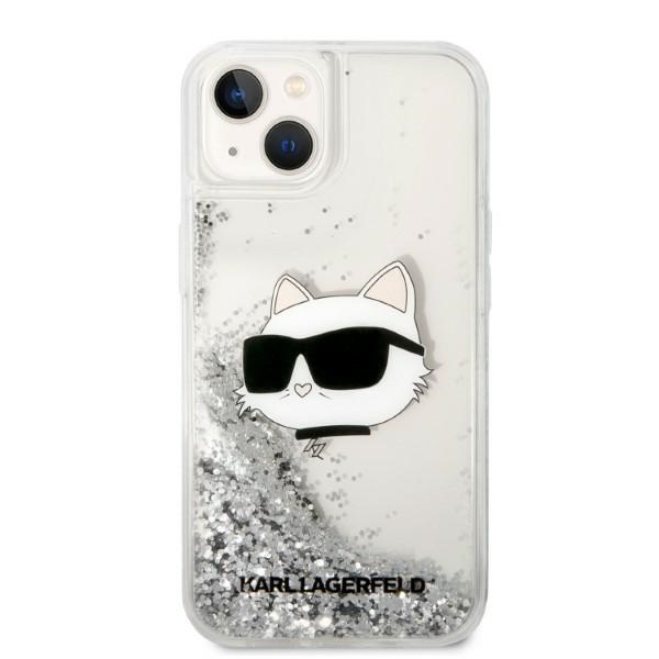 iTok webáruház - Karl Lagerfeld Karl Lagerfeld Liquid Glitter Choupette Head tok iPhone 14 Plus készülékhez 3 Karl Lagerfeld KLHCP14MLNHCCS iPhone 14 Plus 6.7" silver/silver hardcase Glitter Choupette Head