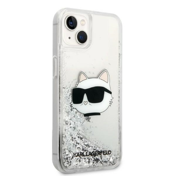 iTok webáruház - Karl Lagerfeld Karl Lagerfeld Liquid Glitter Choupette Head tok iPhone 14 Plus készülékhez 4 Karl Lagerfeld KLHCP14MLNHCCS iPhone 14 Plus 6.7" silver/silver hardcase Glitter Choupette Head