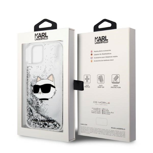 iTok webáruház - Karl Lagerfeld Karl Lagerfeld Liquid Glitter Choupette Head tok iPhone 14 Plus készülékhez 8 Karl Lagerfeld KLHCP14MLNHCCS iPhone 14 Plus 6.7" silver/silver hardcase Glitter Choupette Head