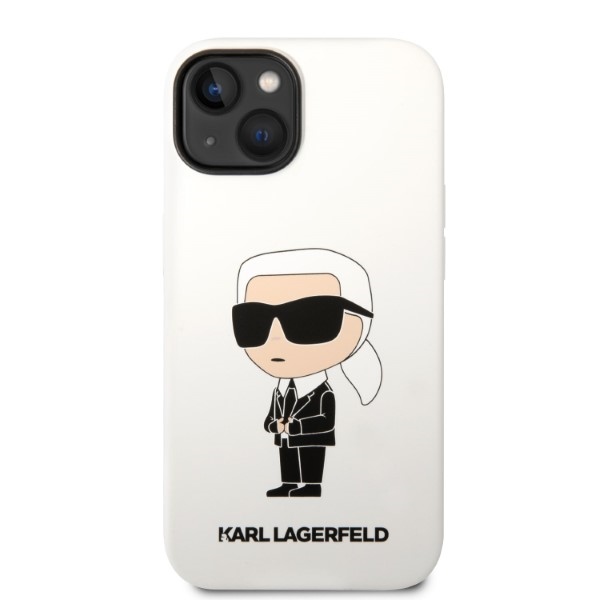 iTok webáruház - Karl Lagerfeld Karl Lagerfeld KLHCP14MSNIKBCH Silicone Ikonik szilikon tok iPhone 14 Plushoz, fehér 3 Karl Lagerfeld KLHCP14MSNIKBCH iPhone 14 Plus 6.7" hardcase white/white Silicone Ikonik