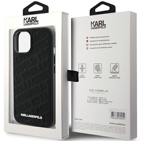 iTok webáruház - Karl Lagerfeld Karl Lagerfeld Quilted K Pattern tok iPhone 15 Plus / 14 Plus készülékhez (fekete) 8 Karl Lagerfeld Quilted K Pattern case for iPhone 15 Plus / 14 Plus (fekete)