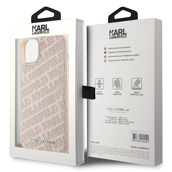 iTok webáruház - Karl Lagerfeld Karl Lagerfeld Quilted K Pattern tok iPhone 15 Plus / 14 Plus (rózsaszín) 8 Karl Lagerfeld Quilted K Pattern case for iPhone 15 Plus / 14 Plus (rózsaszín)