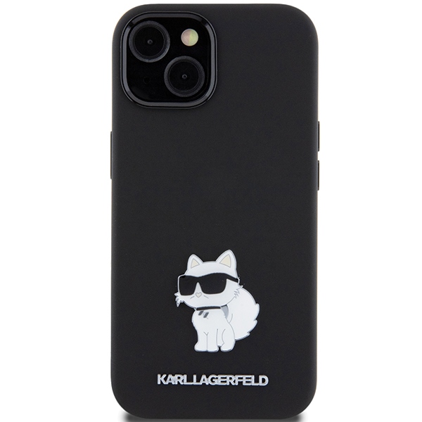 iTok webáruház - Karl Lagerfeld Karl Lagerfeld Silicone Choupette Metal Pin tok iPhone 15 Plus / 14 Plus készülékhez (fekete) 3 Karl Lagerfeld Silicone Choupette Metal Pin case for iPhone 15 Plus / 14 Plus (fekete)