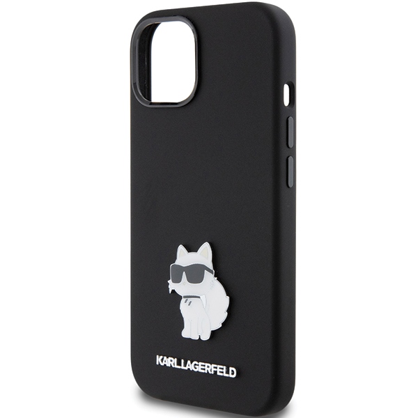 iTok webáruház - Karl Lagerfeld Karl Lagerfeld Silicone Choupette Metal Pin tok iPhone 15 Plus / 14 Plus készülékhez (fekete) 6 Karl Lagerfeld Silicone Choupette Metal Pin case for iPhone 15 Plus / 14 Plus (fekete)