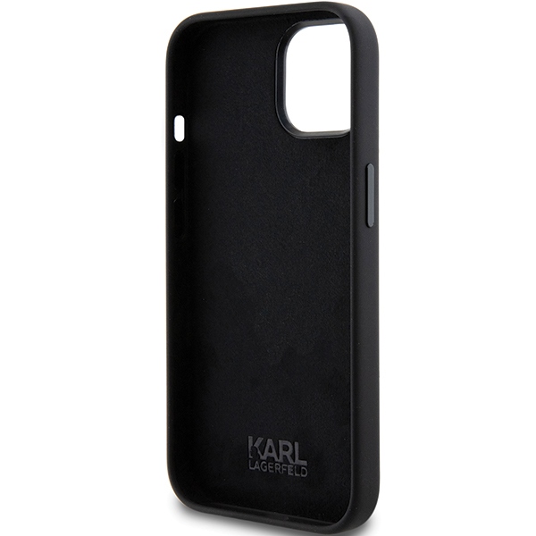 iTok webáruház - Karl Lagerfeld Karl Lagerfeld Silicone Choupette Metal Pin tok iPhone 15 Plus / 14 Plus készülékhez (fekete) 7 Karl Lagerfeld Silicone Choupette Metal Pin case for iPhone 15 Plus / 14 Plus (fekete)