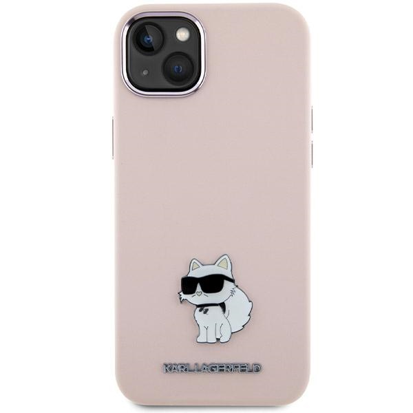 iTok webáruház - Karl Lagerfeld Karl Lagerfeld Silicone Choupette Metal Pin szilikon tok iPhone 15 Plus / 14 Plus készülékhez (rózsaszín) 3 Karl Lagerfeld Silicone Choupette Metal Pin Case for iPhone 15 Plus / 14 Plus (rózsaszín)
