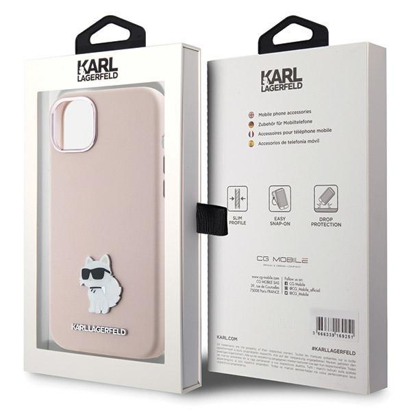 iTok webáruház - Karl Lagerfeld Karl Lagerfeld Silicone Choupette Metal Pin szilikon tok iPhone 15 Plus / 14 Plus készülékhez (rózsaszín) 8 Karl Lagerfeld Silicone Choupette Metal Pin Case for iPhone 15 Plus / 14 Plus (rózsaszín)