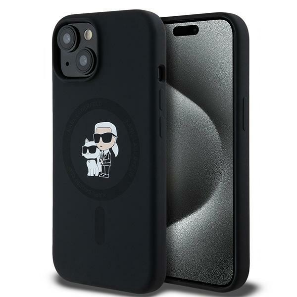 iTok webáruház - Karl Lagerfeld Karl Lagerfeld Silicone Karl & Choupette MagSafe tok iPhone 15 Plus / 14 Plus készülékhez (fekete) 1 Karl Lagerfeld Silicone Karl&Choupette MagSafe case for iPhone 15 Plus / 14 Plus (fekete)