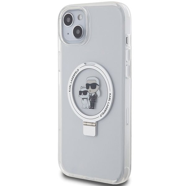 iTok webáruház - Karl Lagerfeld Karl Lagerfeld Ring Stand Karl & Choupette MagSafe tok iPhone 15 Plus / 14 Plus készülékhez 2 Karl Lagerfeld KLHMP15MHMRSKCH iPhone 15 Plus / 14 Plus 6.7" white/white hardcase Ring Stand Karl&Choupette MagSafe