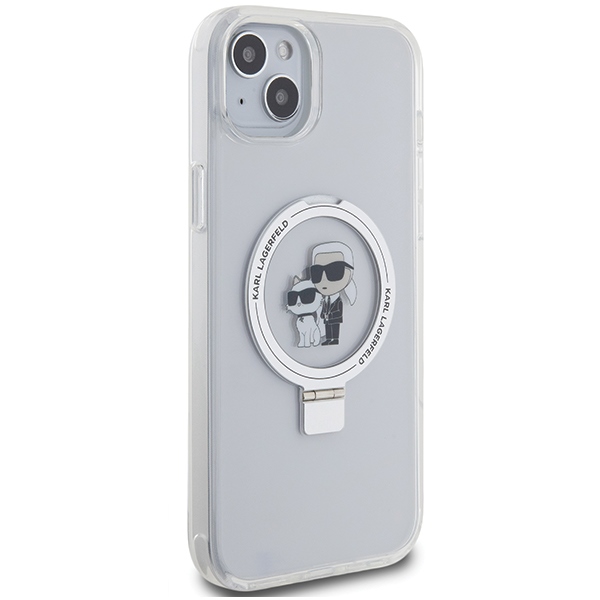iTok webáruház - Karl Lagerfeld Karl Lagerfeld Ring Stand Karl & Choupette MagSafe tok iPhone 15 Plus / 14 Plus készülékhez 4 Karl Lagerfeld KLHMP15MHMRSKCH iPhone 15 Plus / 14 Plus 6.7" white/white hardcase Ring Stand Karl&Choupette MagSafe