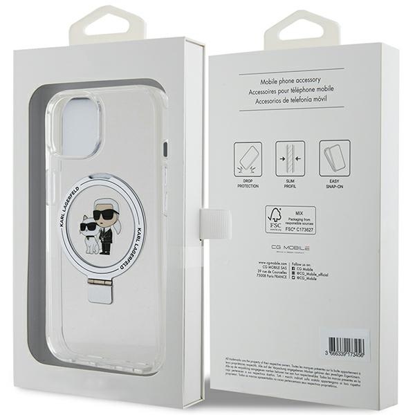 iTok webáruház - Karl Lagerfeld Karl Lagerfeld Ring Stand Karl & Choupette MagSafe tok iPhone 15 Plus / 14 Plus készülékhez 8 Karl Lagerfeld KLHMP15MHMRSKCH iPhone 15 Plus / 14 Plus 6.7" white/white hardcase Ring Stand Karl&Choupette MagSafe