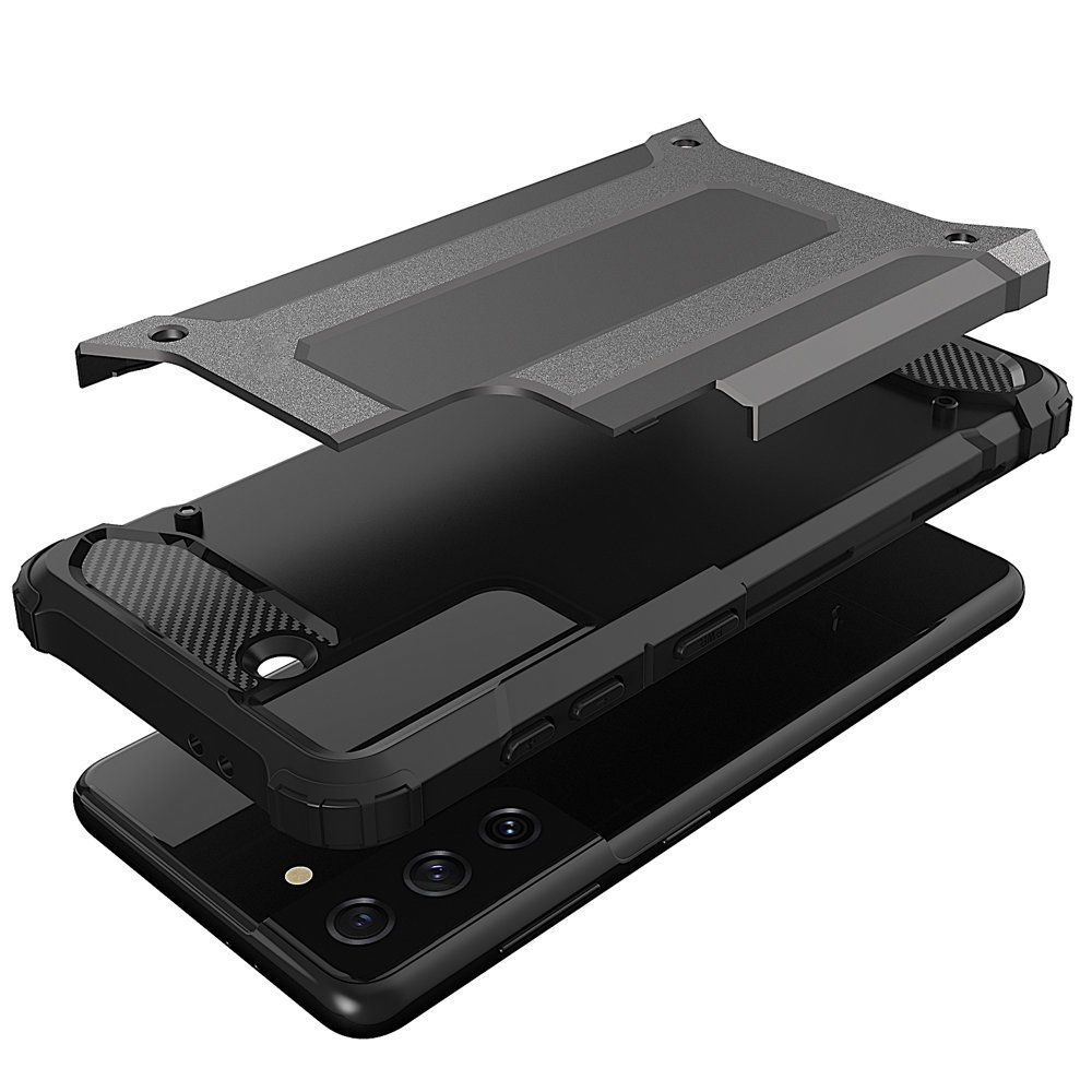 iTok webáruház - Samsung Hybrid Armor tok Samsung Galaxy S22+ készülékhez – fekete 2 Hybrid Armor Case Tough Rugged Cover for Samsung Galaxy S22+ (S22 Plus) black
