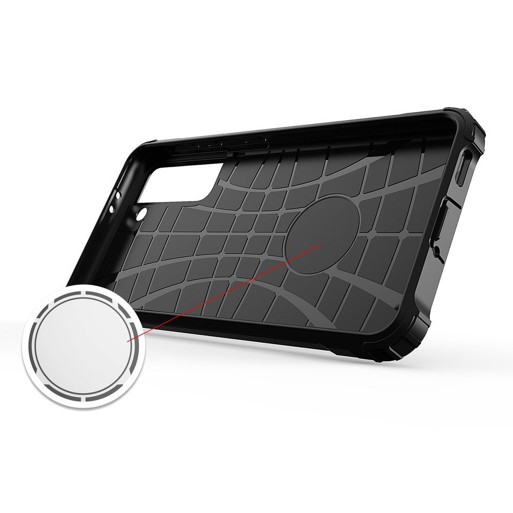 iTok webáruház - Samsung Hybrid Armor tok Samsung Galaxy S22+ készülékhez – fekete 3 Hybrid Armor Case Tough Rugged Cover for Samsung Galaxy S22+ (S22 Plus) black