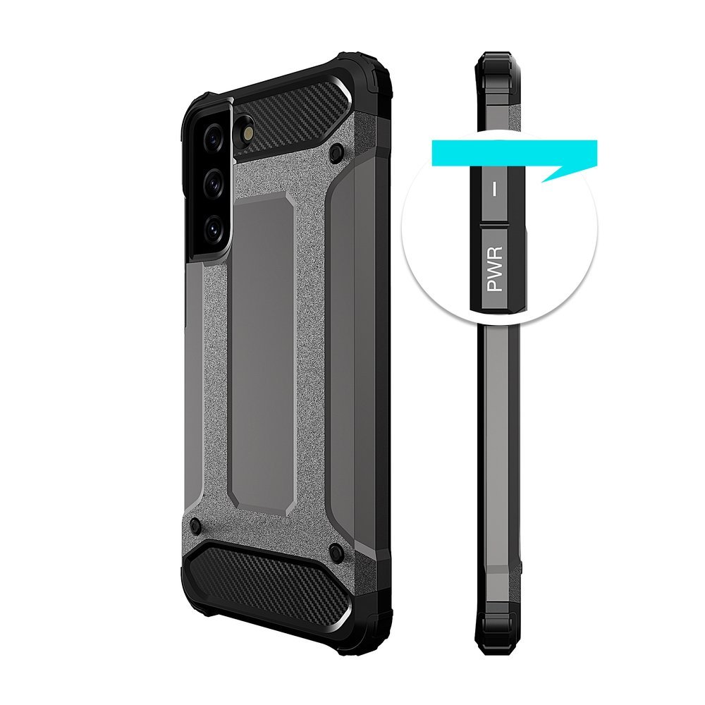 iTok webáruház - Samsung Hybrid Armor tok Samsung Galaxy S22+ készülékhez – fekete 4 Hybrid Armor Case Tough Rugged Cover for Samsung Galaxy S22+ (S22 Plus) black
