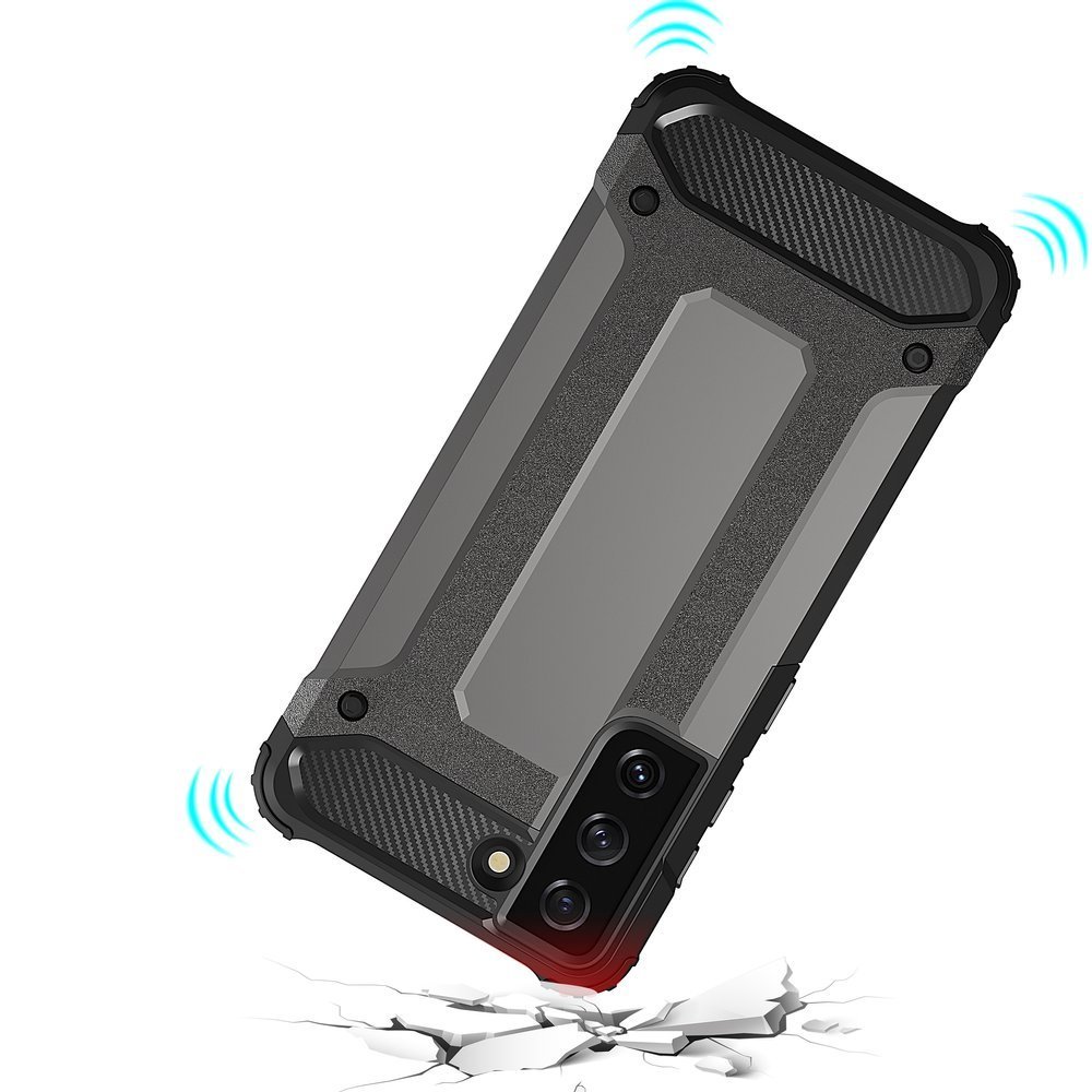 iTok webáruház - Samsung Hybrid Armor tok Samsung Galaxy S22+ készülékhez – fekete 6 Hybrid Armor Case Tough Rugged Cover for Samsung Galaxy S22+ (S22 Plus) black