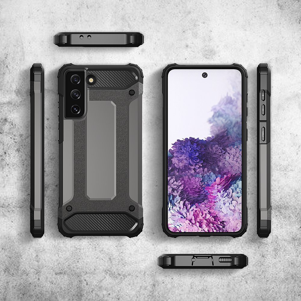 iTok webáruház - Samsung Hybrid Armor tok Samsung Galaxy S22+ készülékhez – fekete 7 Hybrid Armor Case Tough Rugged Cover for Samsung Galaxy S22+ (S22 Plus) black