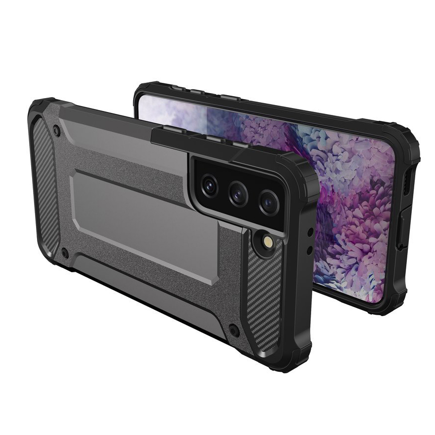 iTok webáruház - Samsung Hybrid Armor tok Samsung Galaxy S22+ készülékhez – fekete 8 Hybrid Armor Case Tough Rugged Cover for Samsung Galaxy S22+ (S22 Plus) black
