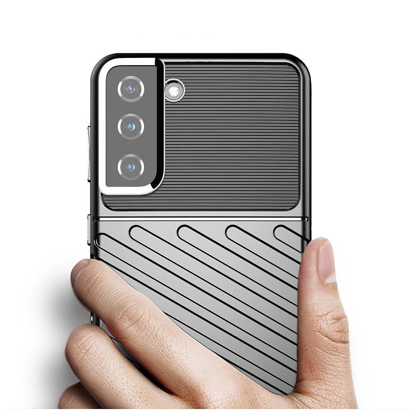 iTok webáruház - Samsung Thunder Case rugalmas, páncélozott tok Samsung Galaxy S22+ készülékhez – fekete 2 Thunder Case flexible armored cover for Samsung Galaxy S22 + (S22 Plus) black