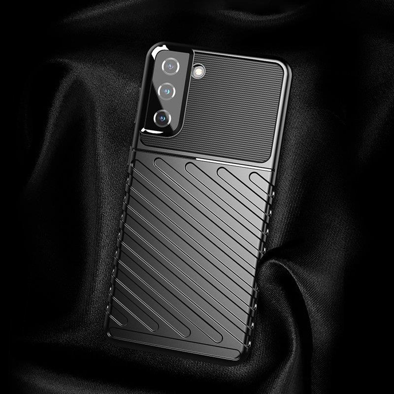 iTok webáruház - Samsung Thunder Case rugalmas, páncélozott tok Samsung Galaxy S22+ készülékhez – fekete 3 Thunder Case flexible armored cover for Samsung Galaxy S22 + (S22 Plus) black