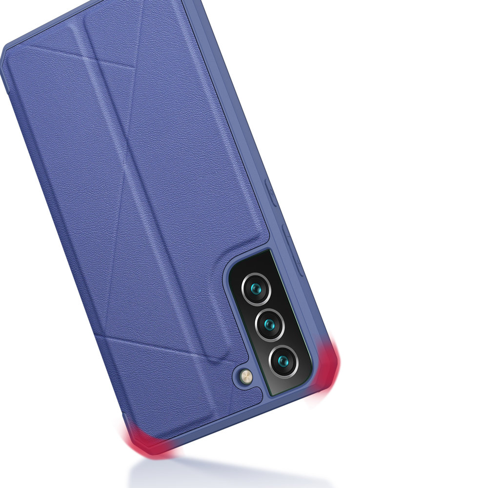 iTok webáruház - Dux Ducis Dux Ducis Skin X flip tok Samsung Galaxy S22+ készülékhez, kék 7 DUX DUCIS Skin X Holster Cover for Samsung Galaxy S22 + (S22 Plus) blue