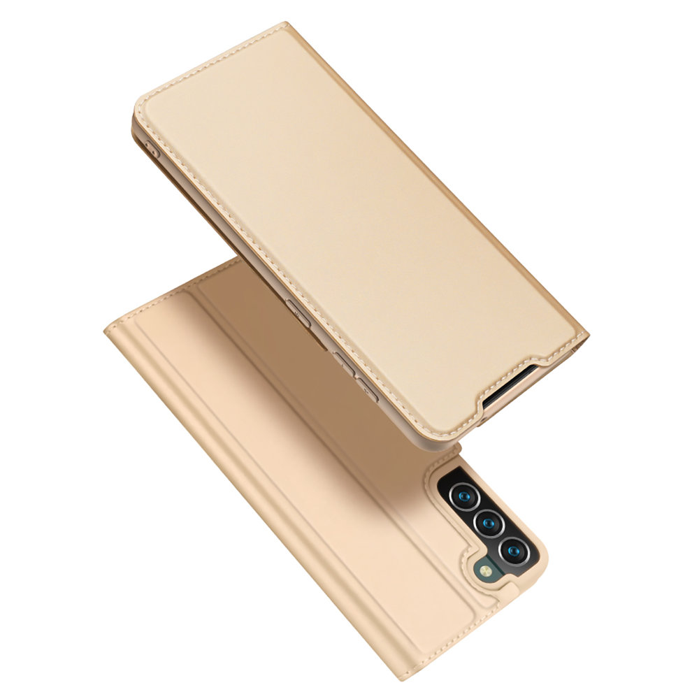 iTok webáruház - Dux Ducis Dux Ducis Skin Pro tok Samsung Galaxy S22+ készülékhez – arany 1 Dux Ducis Skin Pro Holster Cover Flip Cover for Samsung Galaxy S22 + (S22 Plus) gold