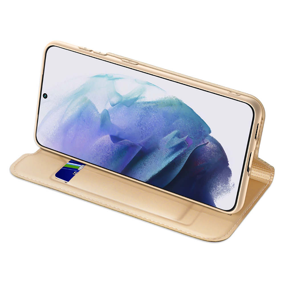 iTok webáruház - Dux Ducis Dux Ducis Skin Pro tok Samsung Galaxy S22+ készülékhez – arany 6 Dux Ducis Skin Pro Holster Cover Flip Cover for Samsung Galaxy S22 + (S22 Plus) gold