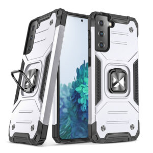 Wozinsky Ring Armor ütésálló hibrid tok Samsung Galaxy S22+ készülékhez, ezüst