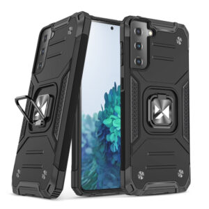 Wozinsky Ring Armor ütésálló tok állvánnyal és mágneses tartóval Samsung Galaxy S22+ készülékhez – fekete