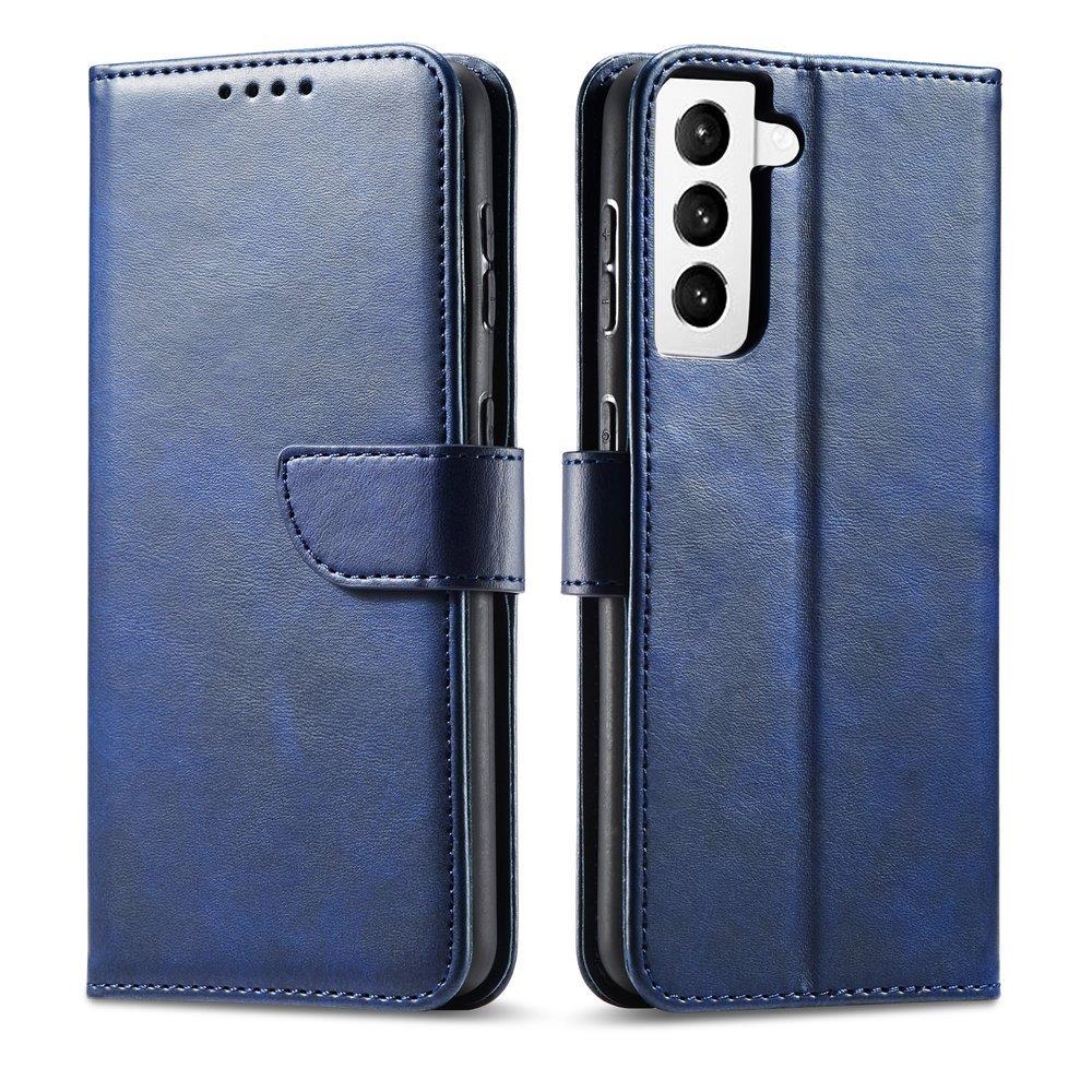 iTok webáruház - Samsung Magnet Case Elegant könyvtok Samsung Galaxy S22+ készülékhez – kék 1 Magnet Case Elegant Case Cover Flip Cover Samsung Galaxy S22 + (S22 Plus) Blue
