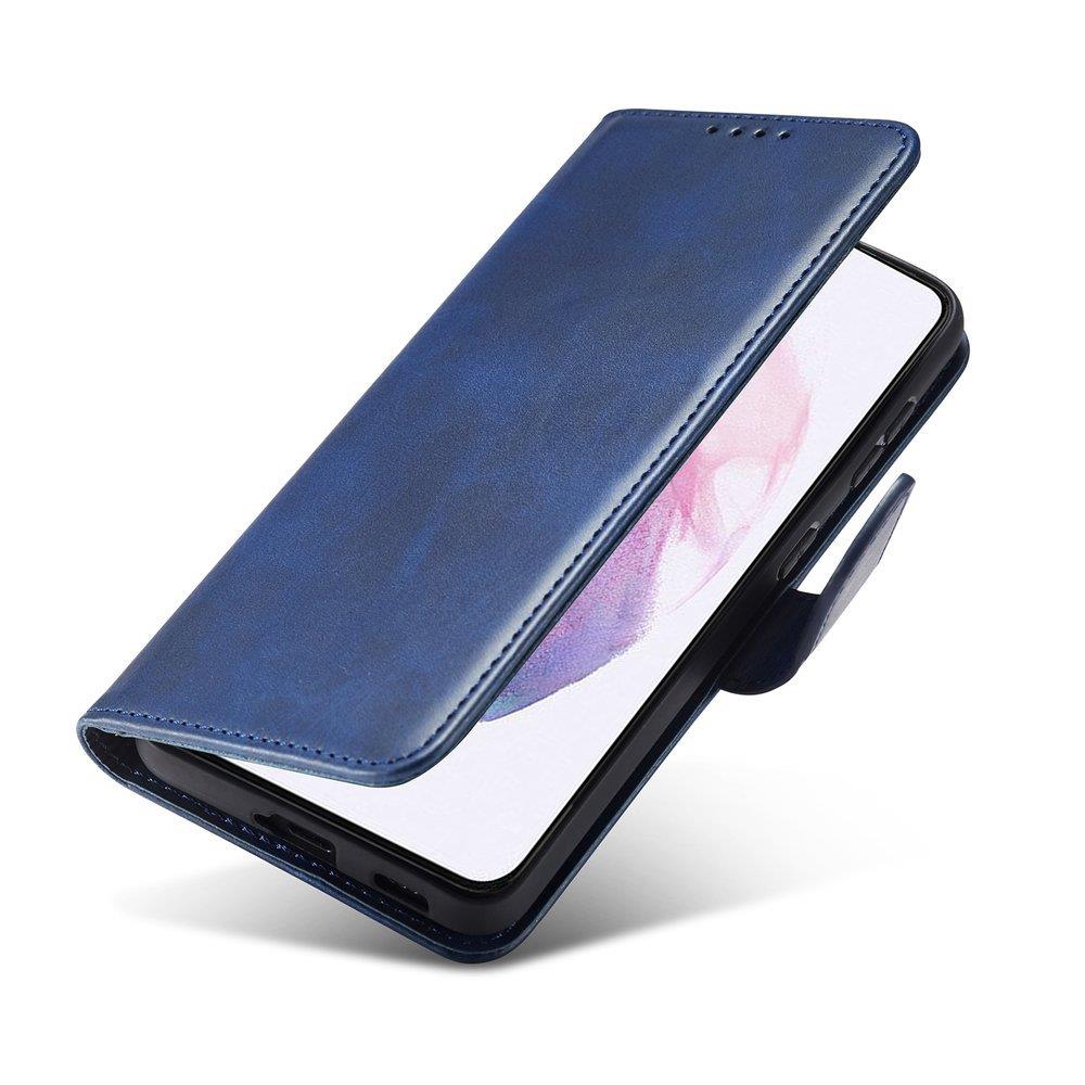 iTok webáruház - Samsung Magnet Case Elegant könyvtok Samsung Galaxy S22+ készülékhez – kék 3 Magnet Case Elegant Case Cover Flip Cover Samsung Galaxy S22 + (S22 Plus) Blue