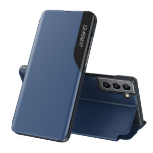 Hurtel Eco Leather View Case tok Samsung Galaxy S22+ készülékhez, kék
