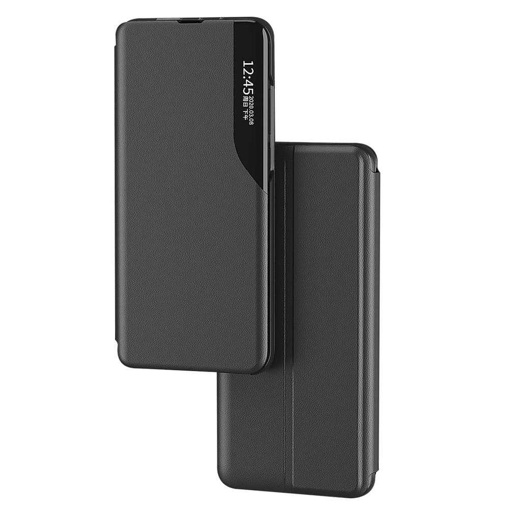 iTok webáruház - Samsung Hurtel Eco Leather View Case tok Samsung Galaxy S22+ készülékhez, kék 2 Eco Leather View Case elegant case with a flip cover and stand function for Samsung Galaxy S22 + (S22 Plus) blue