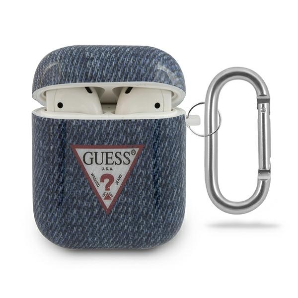 iTok webáruház - Guess Guess GUACA2TPUJULDB AirPods tok, sötétkék – Jeans Collection 1 Guess GUACA2TPUJULDB AirPods cover navy/dark blue Jeans Collection
