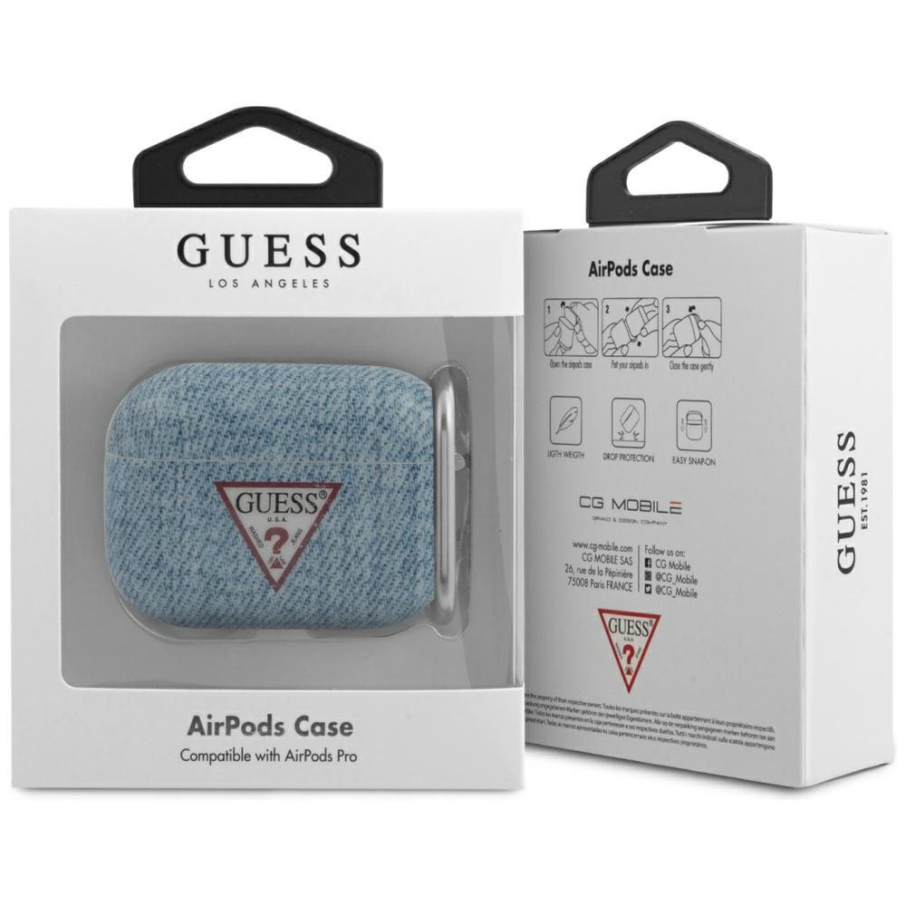 iTok webáruház - Guess Guess GUACAPTPUJULLB AirPods Pro tok – Jeans Collection, kék 2 Guess GUACAPTPUJULLB AirPods Pro cover blue/light blue Jeans Collection