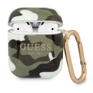 Guess GUA2UCAMA AirPods tok – Camouflage, zöld
