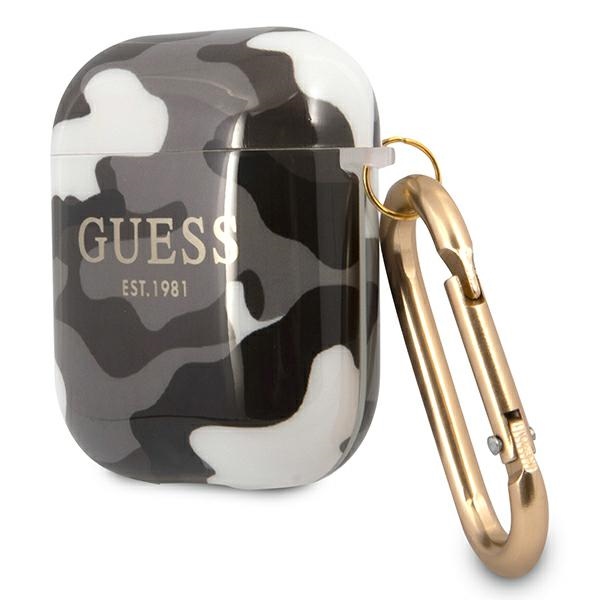 iTok webáruház - Guess Guess GUA2UCAMG AirPods tok – Camouflage Collection 2 Guess GUA2UCAMG AirPods cover black/black Camo Collection