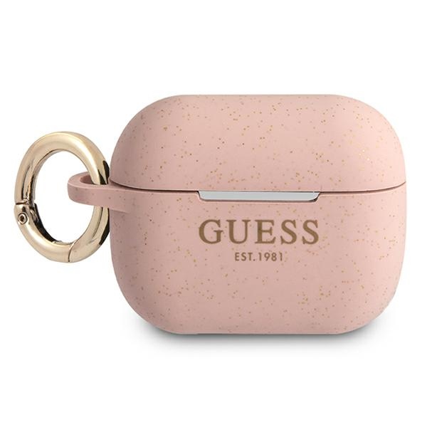 iTok webáruház - Guess Guess GUAPSGGEP AirPods Pro szilikon tok – rózsaszín 1 Guess GUAPSGGEP AirPods Pro cover pink/pink Silicone Glitter
