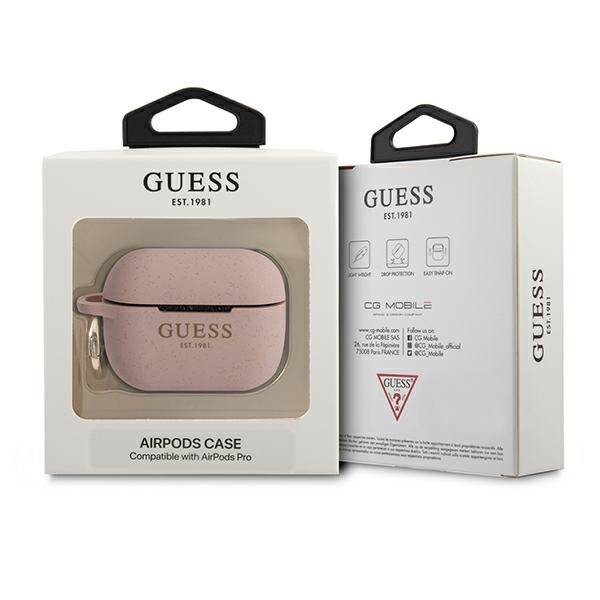 iTok webáruház - Guess Guess GUAPSGGEP AirPods Pro szilikon tok – rózsaszín 3 Guess GUAPSGGEP AirPods Pro cover pink/pink Silicone Glitter