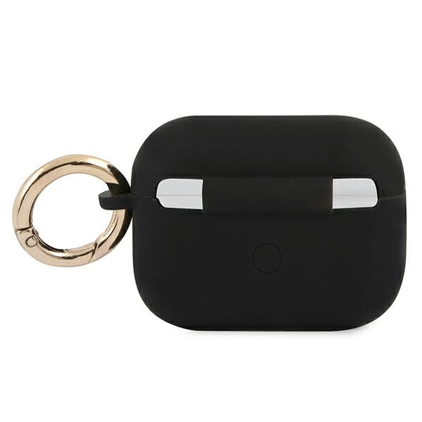 iTok webáruház - Guess Guess GUAPSSSK AirPods Pro szilikon tok – Vintage Script fekete/fekete 2 Guess GUAPSSSK AirPods Pro cover black/black Silicone Vintage Script