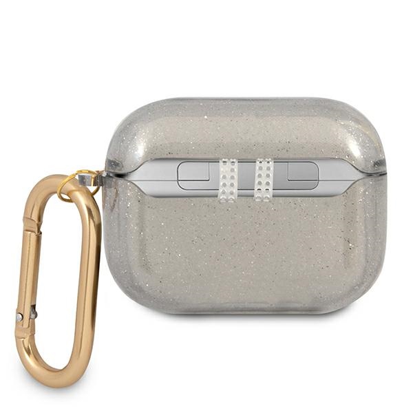 iTok webáruház - Guess Guess GUAPUCG4GK tok AirPods Pro készülékhez – fekete/fekete 2 Guess GUAPUCG4GK AirPods Pro cover black/black Glitter Collection