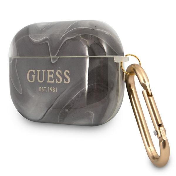 iTok webáruház - Guess Guess GUAPUNMK AirPods Pro tok – Marble Collection, fekete 3 Guess GUAPUNMK AirPods Pro cover black/black Marble Collection