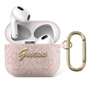 Guess GUA34GSMP AirPods 3 tok – 4G Script Metal Collection, rózsaszín