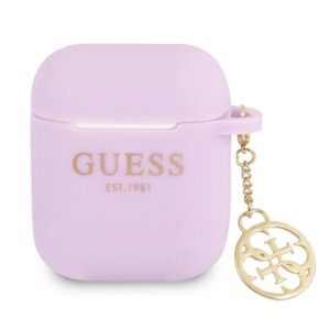 Guess GUA2LSC4EU szilikon tok Apple AirPods 1/2-höz, lila