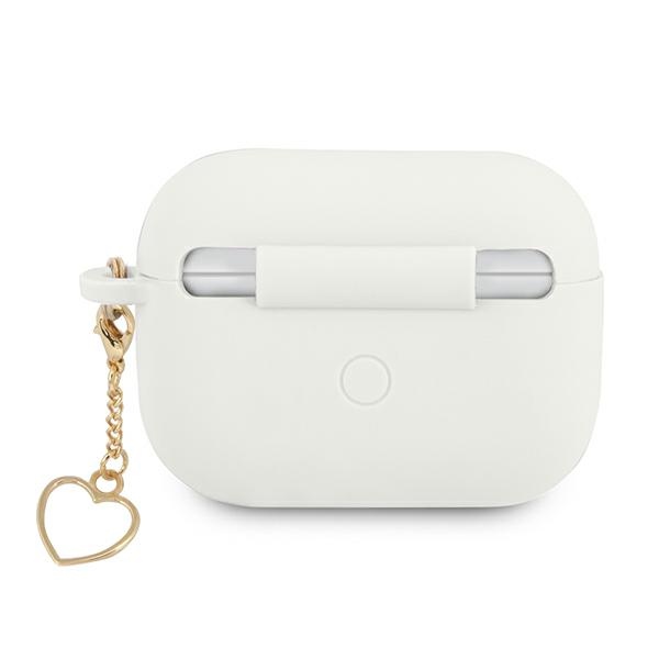 iTok webáruház - Guess Guess GUAPLSCHSH AirPods Pro szilikon tok – Charm Heart Collection, fehér 2 Guess GUAPLSCHSH AirPods Pro cover white/white Silicone Charm Heart Collection