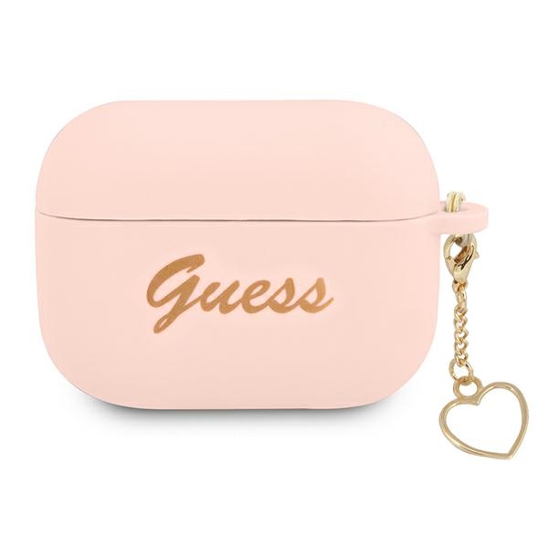 iTok webáruház - Guess Guess GUAPLSCHSP AirPods Pro szilikontok – rózsaszín 1 Guess GUAPLSCHSP AirPods Pro cover pink/pink Silicone Charm Heart Collection