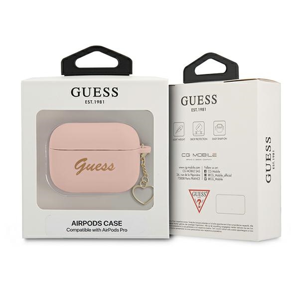 iTok webáruház - Guess Guess GUAPLSCHSP AirPods Pro szilikontok – rózsaszín 3 Guess GUAPLSCHSP AirPods Pro cover pink/pink Silicone Charm Heart Collection