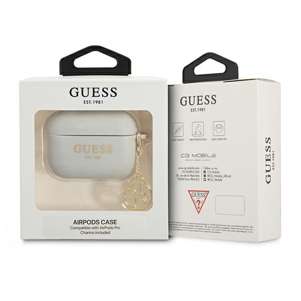 iTok webáruház - Guess Guess GUAPLSC4EG szilikon tok Apple AirPods Pro készülékhez – szürke 3 Guess GUAPLSC4EG AirPods Pro cover grey/grey Silicone Charm 4G Collection