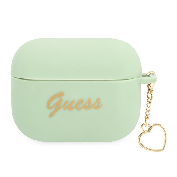 iTok webáruház - Guess Guess GUAPLSCHSN AirPods Pro szilikon tok szív alakú medállal 1 Guess GUAPLSCHSN AirPods Pro cover green/green Silicone Charm Heart Collection